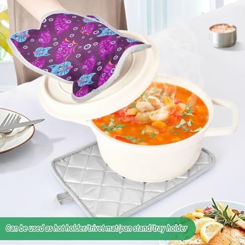 Exclusive Halloween Cat Face Potholders Set for Baking Cooking