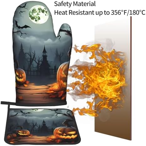 Oven Mitt Pot Holder Set for Baking Grilling