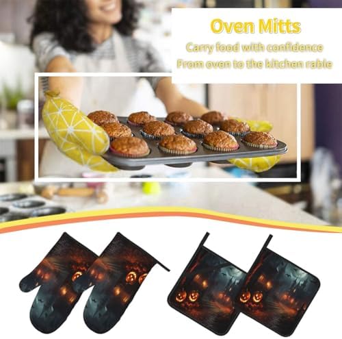 Halloween Trick or Treat Oven Mitts Set