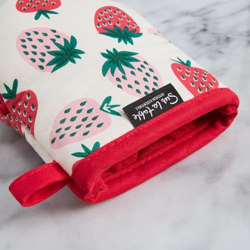 Quirky Strawberry Oven Mitts Set