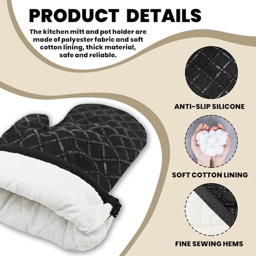 GOSJINNK 2 Pcs Funny Dogs Oven Mitts Set Heat Resistant