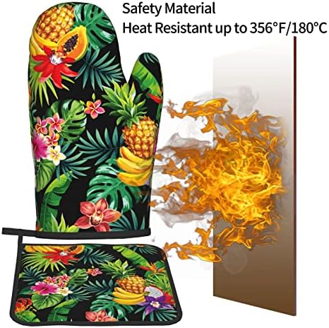 Aoojanu Tropical Fruit Oven Mitts Pot Holders 2 Set