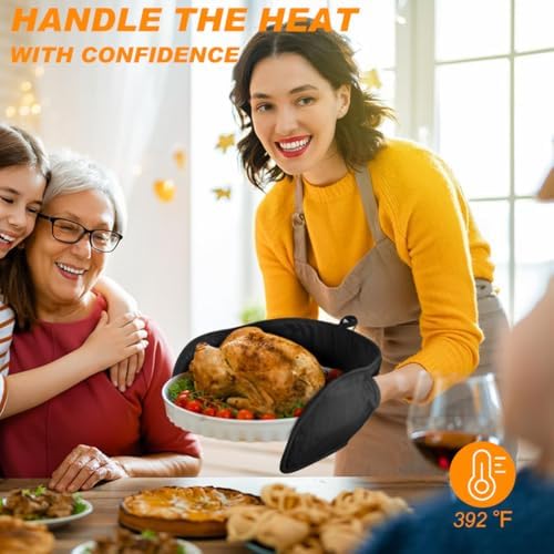 Thick Heat-Resistant Oven Mitt with Non-Slip