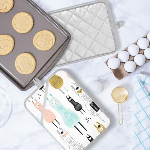 Dxzium Potholder Llama Set 2 - Heat Resistant Kitchen Tools