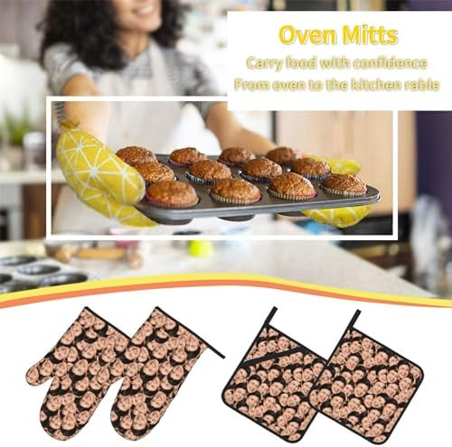 Personalized Oven Mitts with Your Face for Cooking Gifts