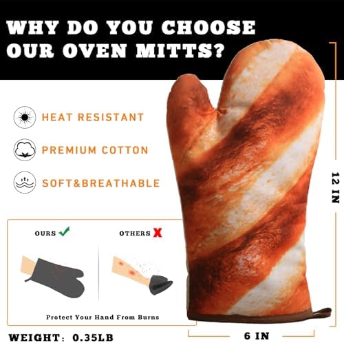 Funny Oven Mitts Baguettes and Burritos Cotton Oven Golves