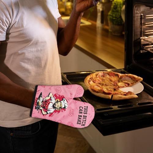 GOSJINN K - Funny Oven Mitts Pot Holders - Unique Kitchen Basket - 2x Set