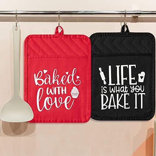 5-Piece Heat-Resistant Baking Potholders for Kitchen