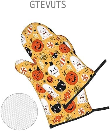 Halloween Spooky Ghost Skull Oven Mitts