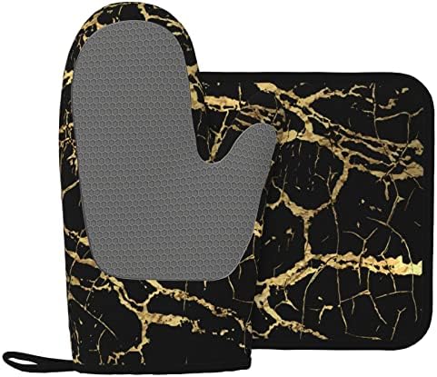 Oven Mitts Potholders - Heat-Resistant Waterproof FUN Design for Cooking