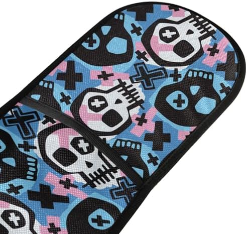 Funky Skull Happy Halloween Double Oven Mitt for Cooking Baking