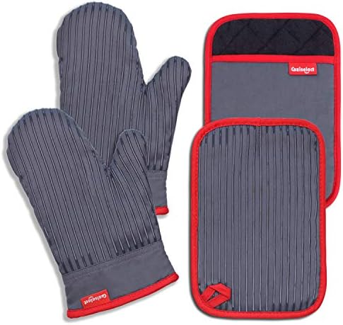 Coziselect 4-Piece Oven Mitts and Potholders Set