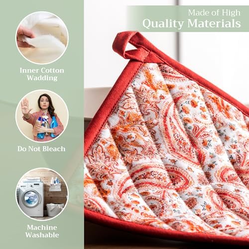 Maison d Hermine 8x8 Cotton Potholder Set of 2