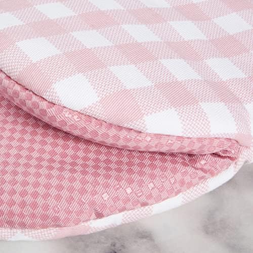 KitchenAid Gingham Mini Oven Mitts 2-Pack Dried Rose 1