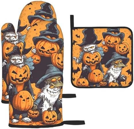 Pecan Family Oven Mitt Set for Heating Cooking and Baking