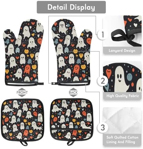 Halloween Party Ghost Oven Mitts