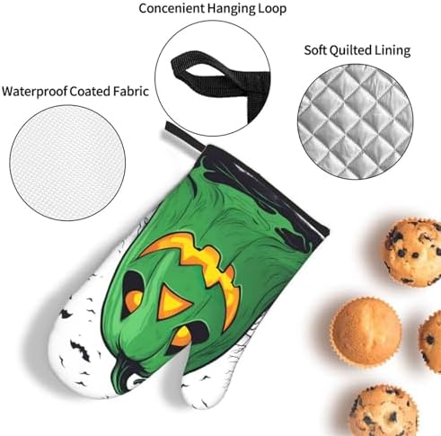 Scare-Cute Halloween Oven Mitts Pumpkin
