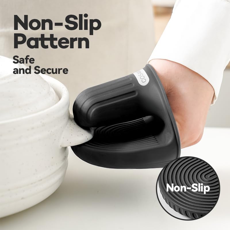 Premium Silicone Oven Mitt Set with Heat-Resistant Property for Kitchen Use