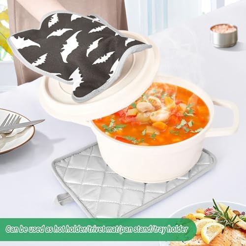 GAIGEO Halloween Bats Potholders Set