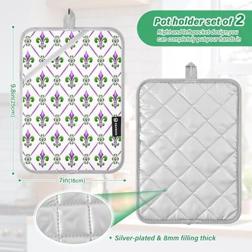 Fleur De Lis 2-Pack Pot Holder Set