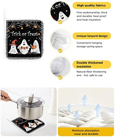 Shine-Home 2 Pack Halloween Pot Holders with Hanging Loop