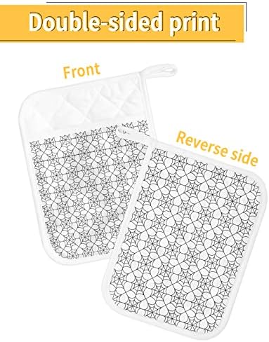 Halloween Geometric Check Pot Holders Set of 5
