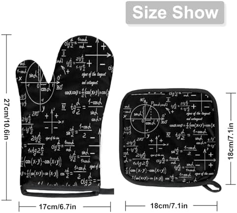 Knowledge Interesting Design Pot Holder Oven Mitt Set for Kitchen