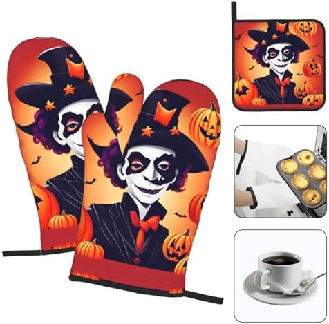 Happy Halloween esteems Oven Mitts Pot Holders Sets