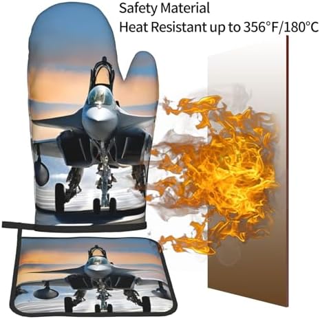 Heat-Resistant Oven Mitts - Perfect for Baking Grilling Set of 2