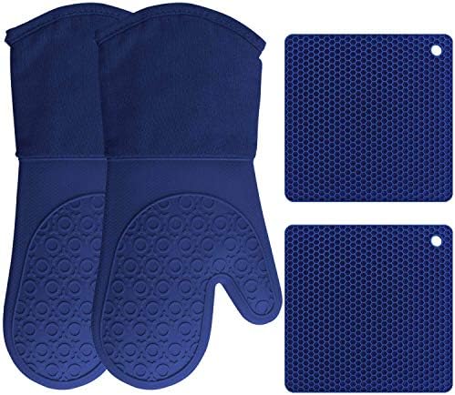Silicone Oven Mitts BundleHot-Air Resistant Kitchen Gloves 100 Safe Durable