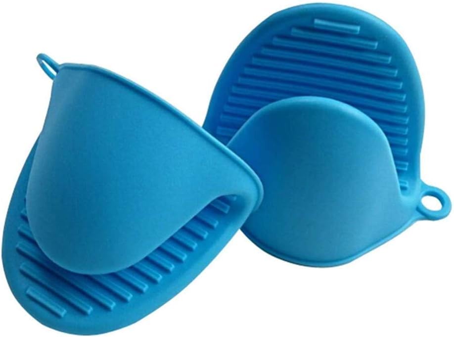 Thick Silicone Oven Gloves Heat-Resistant Antiskid 428F Protection 2-Pack