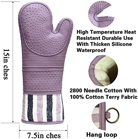 Heat-Resistant Oven Mitt Pair