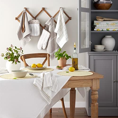 Martha Stewart Daisy Stripe Oven Mitts Set