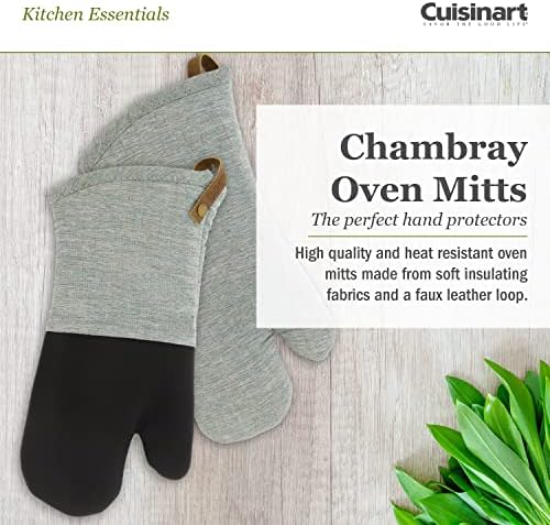 Cuisinart Chambray Oven Mitts 2pk - Heat Resistant