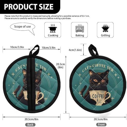 2-in-1 Heat Resistant Pot Holder Set for Cooking Baking