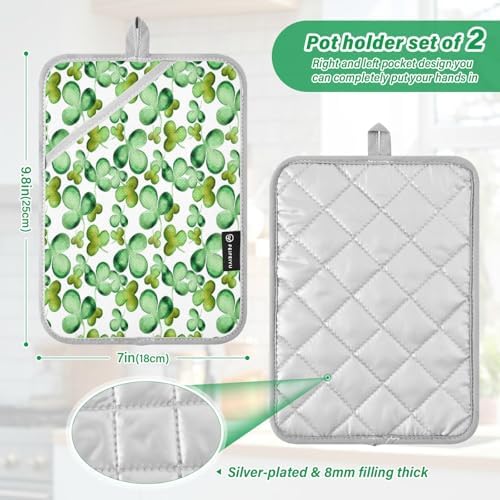 Heat-Resistant Oven Mitts Set by Kcldeci