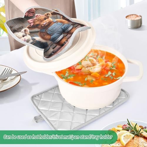 Funny Highland Cows Cute Heat Resistant Potholder Set of 2