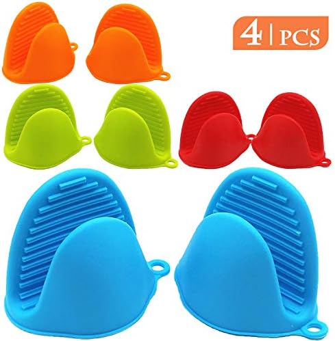 NEPAK 4 Pairs Silicone Oven Mitts