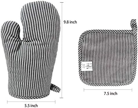 Safe Heat-Resistant 4-Piece Oven Mitts Pot Holders for Kitchen Use