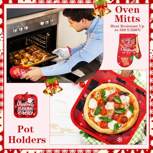 48 Piece Christmas Oven Mitt Set for Baking Lovers