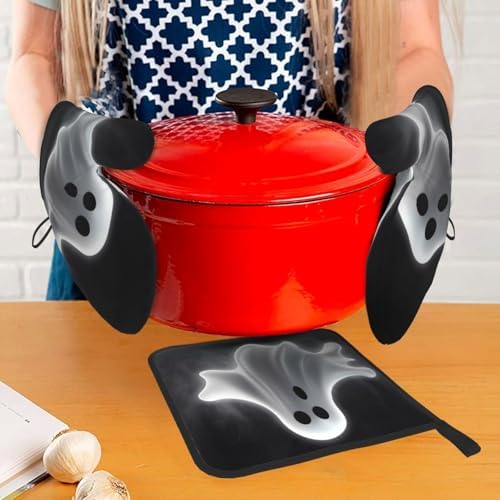 3-Piece Oven Mitt Potholder Set