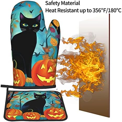Mantaiyuan Black Cat Halloween Oven Mitt The Ghost That Stays Warm