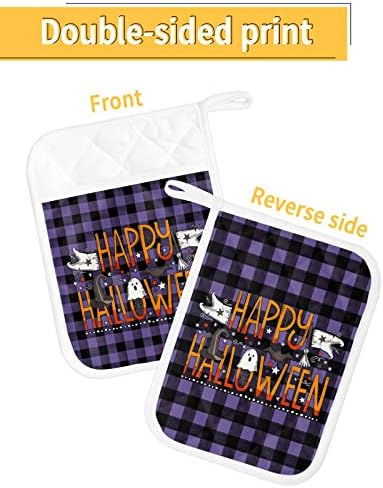 JasmineM Halloween Ghost Potholders Set of 5 with Pockets