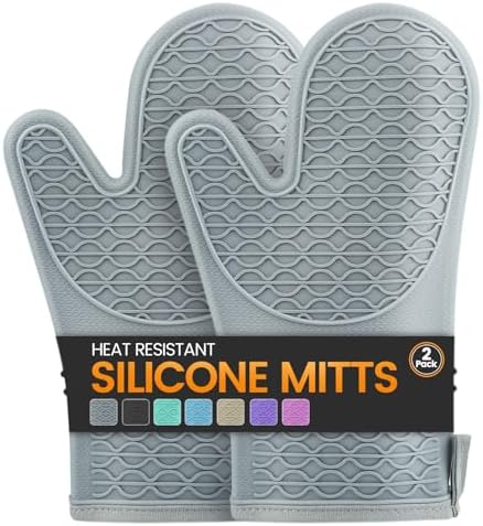 HEESEE Heat-Resistant Silicone Oven Mitts