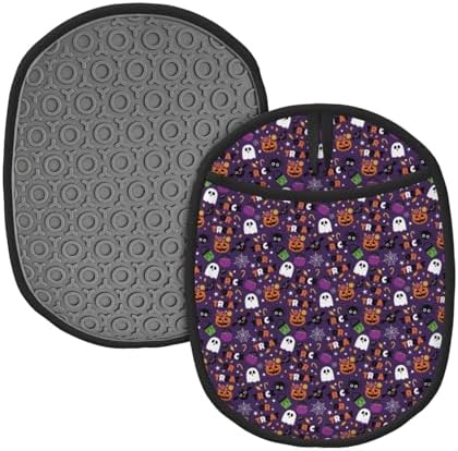 Halloween Candy Pot Holders Heat Resistant Oven Mitts with Pocket