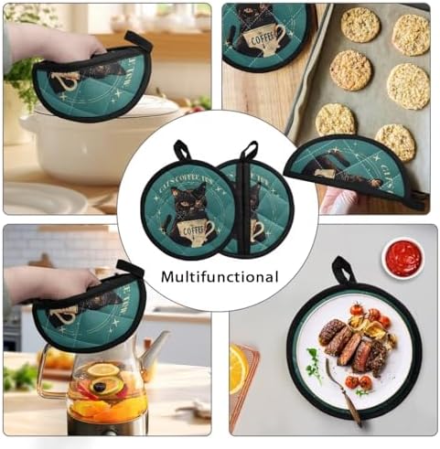 2-in-1 Heat Resistant Pot Holder Set for Cooking Baking