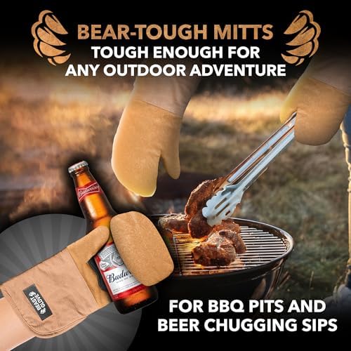 Disc Living Bear Paw Oven Mitt Set Heat-Resistant for Kitchen