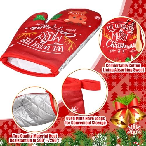 48 Piece Christmas Oven Mitt Set for Baking Lovers