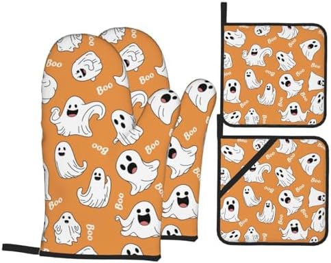 Oven Mitts Potholders Set Halloween Edition