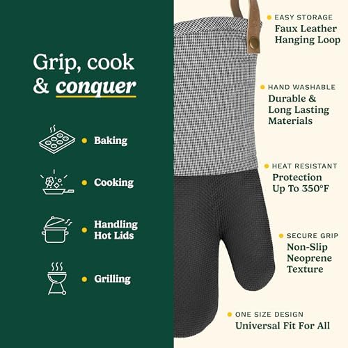 Heat-Resistant Oven Mitts for Safe Cooking Baking